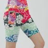 Lily | Pink & Green Floral Bike Shorts - Women