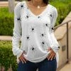 Lily | White & Black Spider V-Neck Long-Sleeve Tunic - Women & Plus