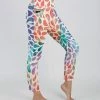 Lily | Cream & Multicolor Droplet Pocket Leggings - Women