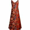 Lily | Red & Black Floral V-Neck Maxi Dress - Women