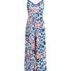 Lily | Blue & Coral Leopard Sleeveless Jumpsuit - Women