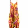 Lily | Pink & Orange Tropical Harem Jumpsuit - Plus
