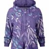 Lily | Purple & Lavender Leaf Pocket Hoodie - Women & Plus