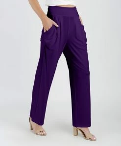 Lily | Purple Pocket High-Waist Pants - Women & Plus