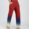 Lily | Red & Navy Ombré Pocket Pants - Plus