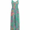 Lily | Pink & Turquoise Floral Sleeveless Jumpsuit - Women