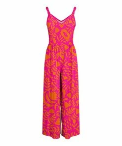 Lily | Pink & Orange Floral Sleeveless Jumpsuit - Women & Plus