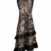 Lily | Black & Blush Paisley Ruffle-Accent Sleeveless A-Line Dress - Plus