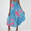 Lily | Blue & Pink Floral Wide-Leg Sleeveless Jumpsuit - Women