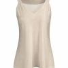 Lily | Beige V-Neck Sleeveless Top - Plus