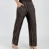 Lily | Brown & Beige Stripe Pocket High-Waist Pants - Women