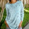 Lily | Aqua & Purple Flower Long-Sleeve Tunic - Women & Plus