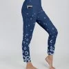 Lily | Navy & Blue Floral Pocket Leggings - Women
