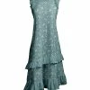 Lily | Teal & White Floral Ruffle-Trim Sleeveless Dress - Women
