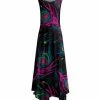 Lily | Black & Purple Peacock Handkerchief Maxi Dress - Plus