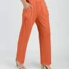 Lily | Orange Pocket Straight-Leg Pants - Plus