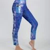 Lily | Blue & Pink Abstract Leggings - Women
