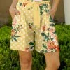 Lily | Yellow & Orange Floral Tie-Waist Shorts - Women