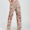 Lily | Beige & Rust Floral Pocket Pants - Women