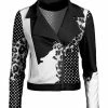 Lily | Black & White Leopard Moto Jacket - Women