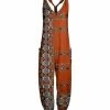 Lily | Brown & White Abstract Pocket Racerback Jumpsuit - Women