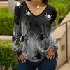 Lily | Gray & White Spider V-Neck Long-Sleeve Tunic - Women & Plus