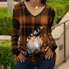 Lily | Brown & Black Plaid Pumpkin V-Neck Long-Sleeve Tunic - Women & Plus