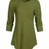 Lily | Olive Long-Sleeve Pocket Tunic - Women & Plus