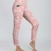 Lily | White & Pink Paisley Mandala Pocket High-Waist Leggings - Women