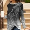 Lily | Black & White Abstract Long-Sleeve Tunic - Women