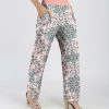 Lily | Pink & White Mandala Pocket Straight-Leg Pants - Women
