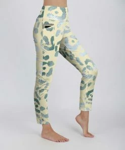 Lily | Yellow & Green Leopard High-Waist Pocket Leggings - Plus
