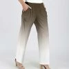 Lily | Brown & White Ombré Pocket Straight-Leg Pants - Women