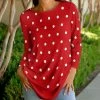 Lily | Red & White Polka Dot Long-Sleeve Tunic - Women & Plus