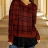 Lily | Black & Red Plaid Layered Long-Sleeve Tunic - Women