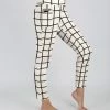 Lily | Black & Cream Plaid Pocket Leggings - Women