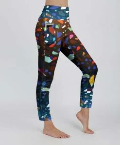 Lily | Blue & Black Abstract Pocket Leggings - Women