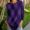 Lily | Dark Purple Plaid Long-Sleeve Tunic - Women & Plus