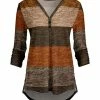 Lily | Brown & Rust Color Block Button-Front Tunic - Women & Plus