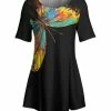 Lily | Black & Yellow Butterfly Swing Tunic - Plus