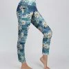 Lily | Blue & White Floral Pocket High-Waist Leggings - Plus
