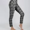 Lily | Gray & Black Plaid Pocket Leggings - Plus