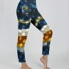 Lily | Navy & Orange Abstract Pocket High-Waist Leggings - Plus