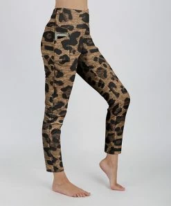 Lily | Brown & Black Leopard Pocket High-Waist Leggings - Plus