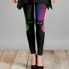 Lily | Black & Purple Cat Leggings - Women & Plus