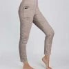 Lily | Pink & Cream Marled Pocket Leggings - Plus