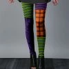 Lily | Purple & Orange Plaid Stripe-Accent Leggings - Women & Plus