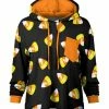 Lily | Black & Orange Candy Corn Hoodie - Women