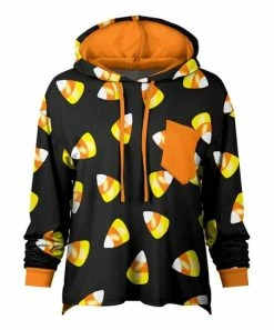 Lily | Black & Orange Candy Corn Hoodie - Women