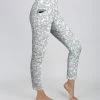 Lily | Gray & Blue Floral Pocket Leggings - Plus